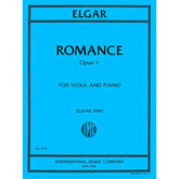 Elgar, Edward - Romance Opus 1 - Viola and Piano - Edited by Fine - International Music Co.