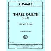 Kummer, Friedrich - Three Duets Opus 22 - Two Cellos - Edited by Enyeart - International Music Co.