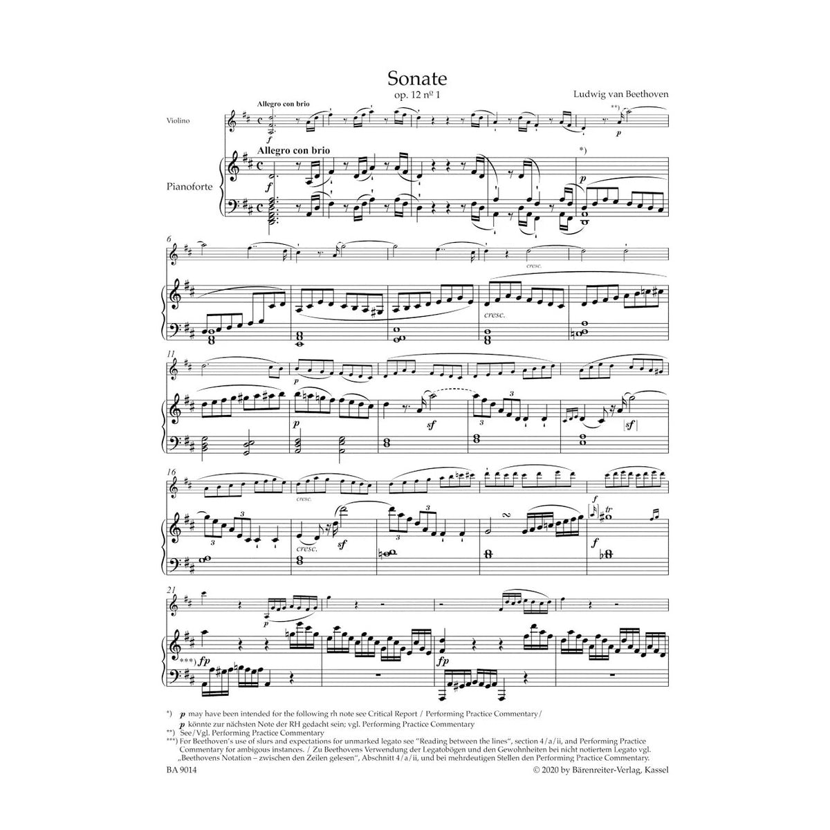 Beethoven - Sonatas for Violin and Piano Vol 1