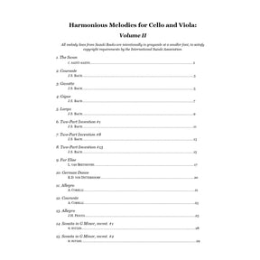 Yasuda, Martha - Harmonious Melodies For Cello and Viola, Volume II - Digital Download