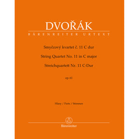 Dvořák, Antonín - String Quartet No. 11 in C Major, Op. 61 - edited by Schick - Barenreiter Urtext