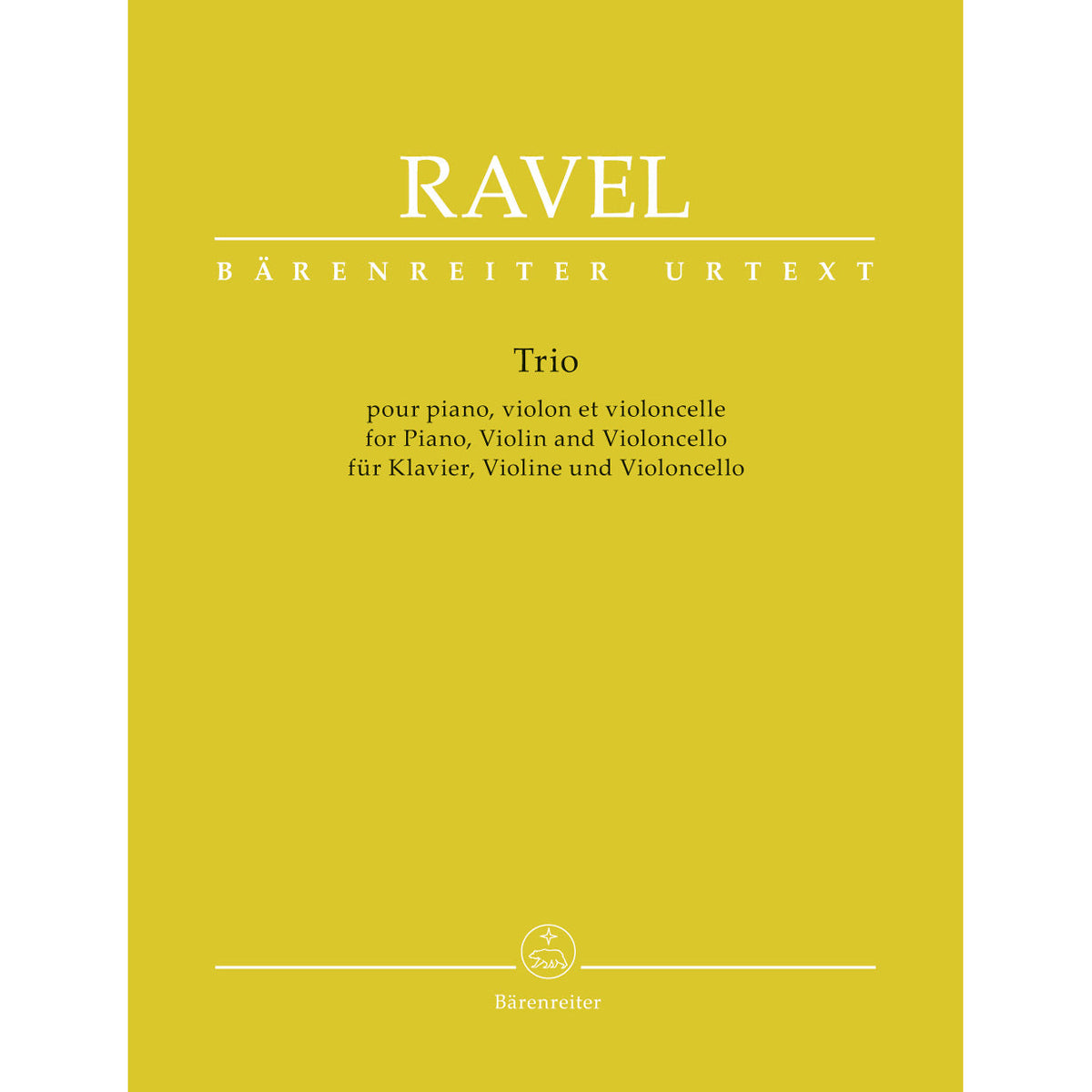 Ravel, Maurice - Piano Trio - for Piano, Violin, and Cello - edited by Woodfull-Harris - Barenreiter Urtext