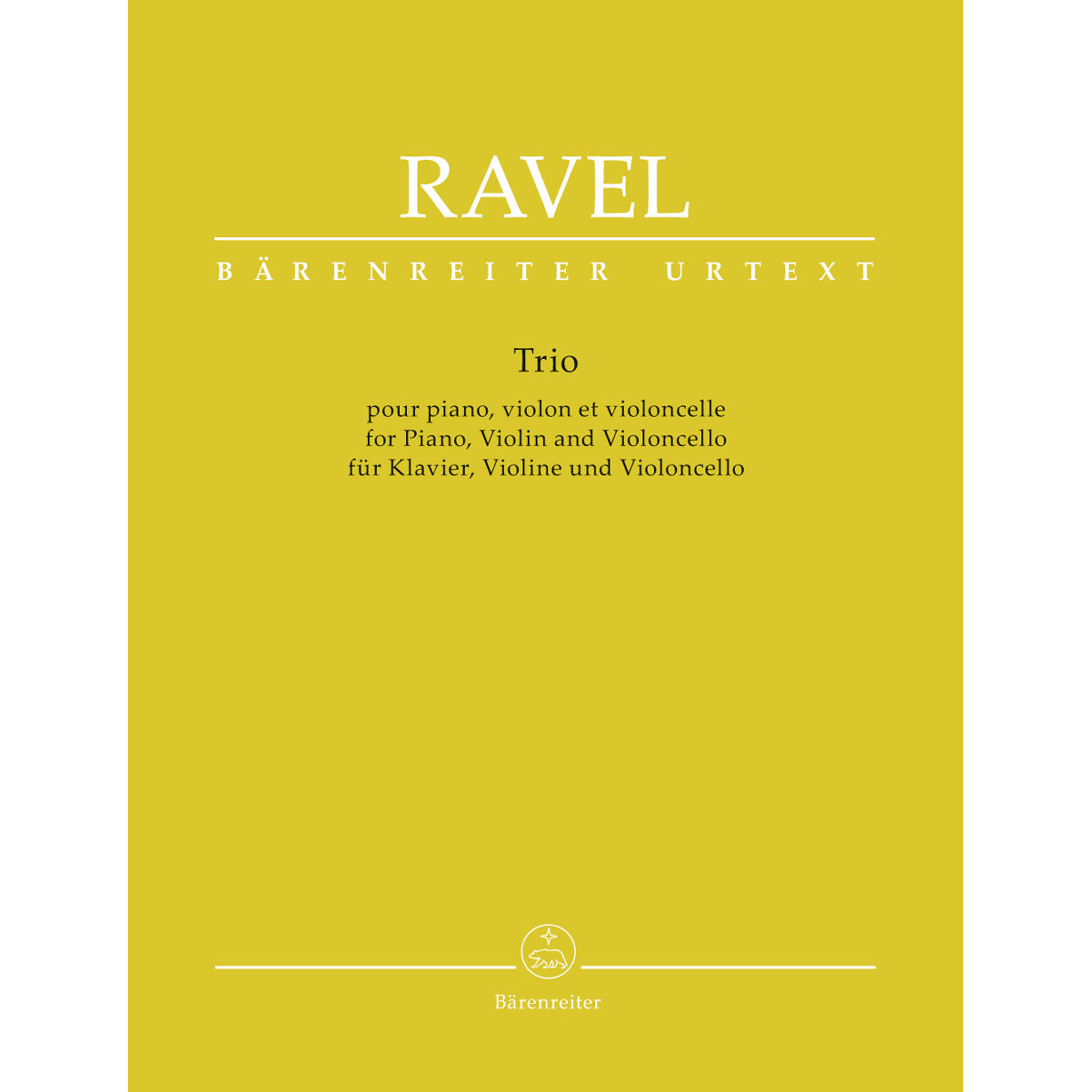 Ravel, Maurice - Piano Trio - for Piano, Violin, and Cello - edited by Woodfull-Harris - Barenreiter Urtext