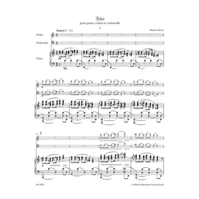 Ravel, Maurice - Piano Trio - for Piano, Violin, and Cello - edited by Woodfull-Harris - Barenreiter Urtext