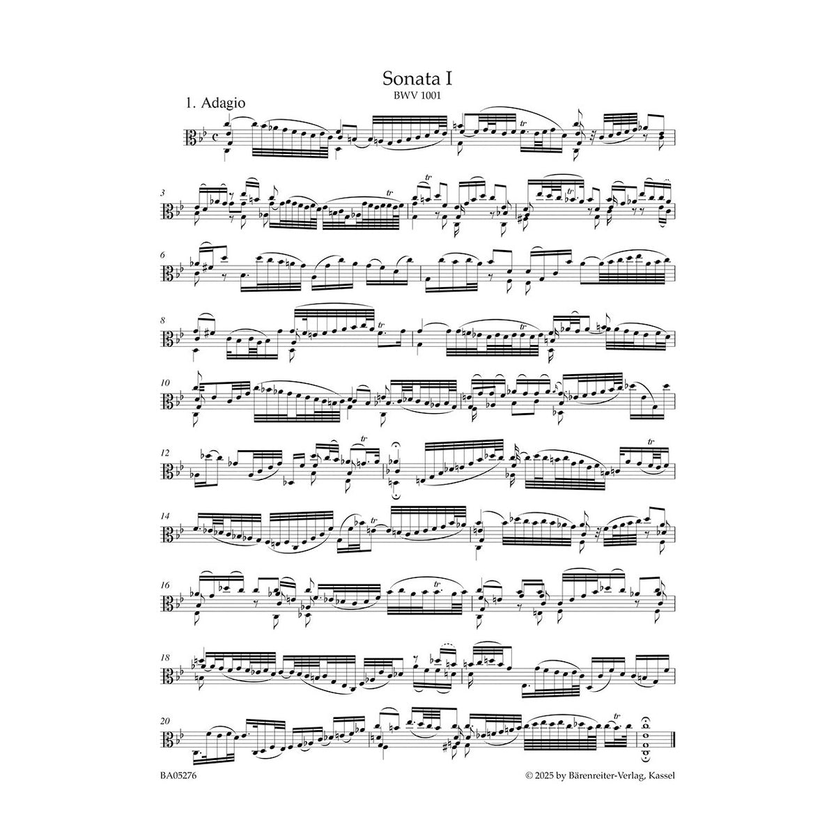 J.S. Bach - Three Sonatas and Partitas, BWV 1001-1006, arr. for Viola - edited by Chung Park - Bärenreiter-Verlag
