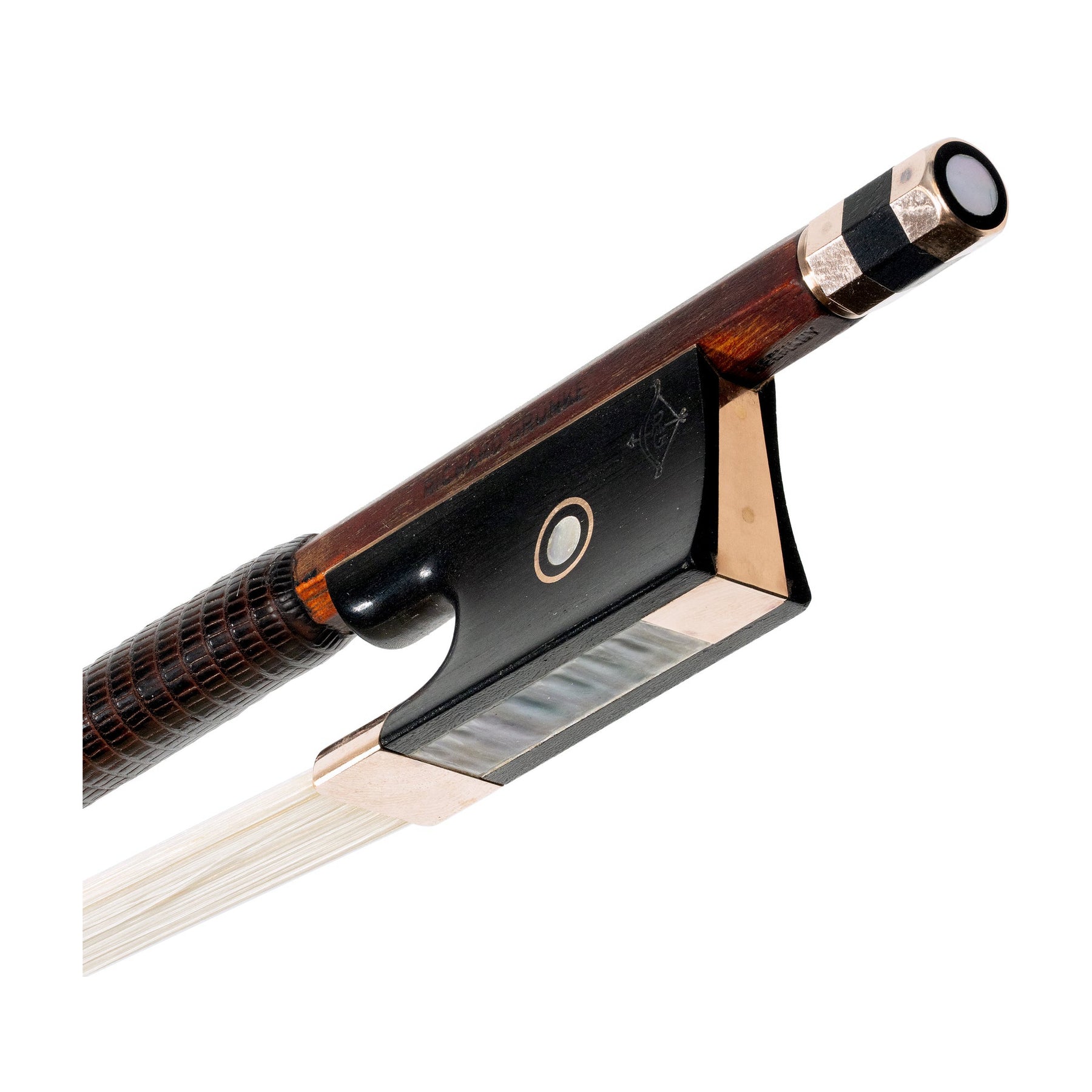 Richard Grünke Violin Bow, Bubenreuth, Ebony/Gold