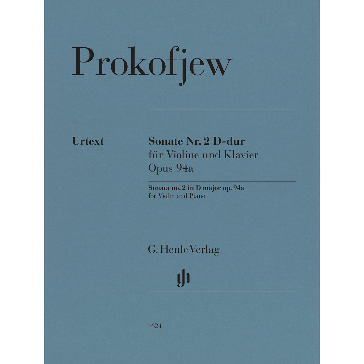 Prokofiev, Sergei - Violin Sonata No. 2 in D Major, Op. 94a - Violin and Piano - edited by Viktoria Zora and Augustin Hadelich - G. Henle Verlag URTEXT