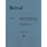 Breval, J.B. - Sonata in C Major for Cello and Bass or Piano, Op. 40, No. 1 - Cello and Bass or Piano - edited by Tabea Umbreit - G. Henle Verlag URTEXT