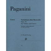 Cover of Paganini's Variations on Barucaba, Op. 14, for violin and guitar, Henle Edition