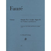 Cover of Faure's Violin Sonata No. 1 in A Major, Op. 13, for violin and piano, Henle Edition