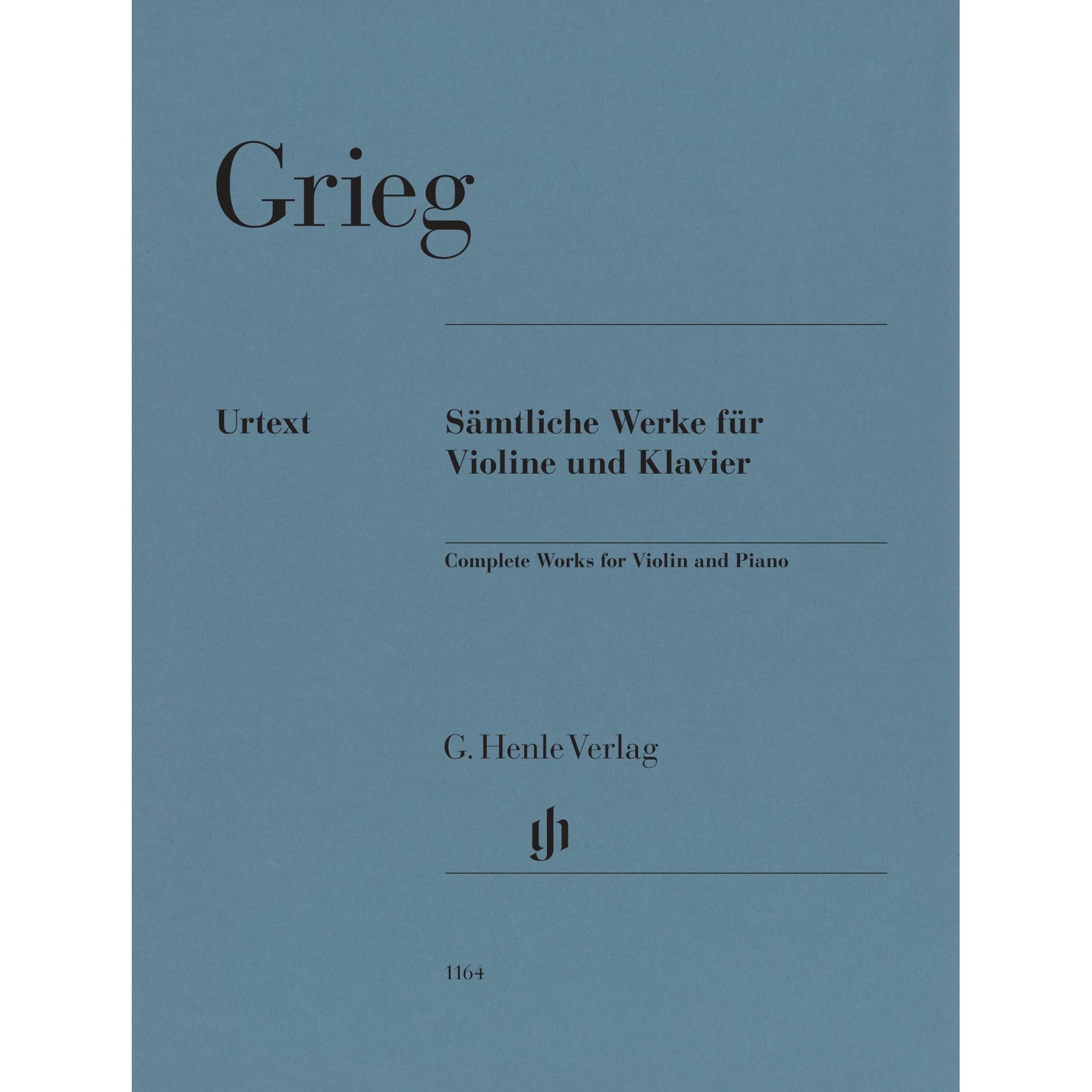 Cover of Grieg's Complete Works for violin and piano, Henle Edition