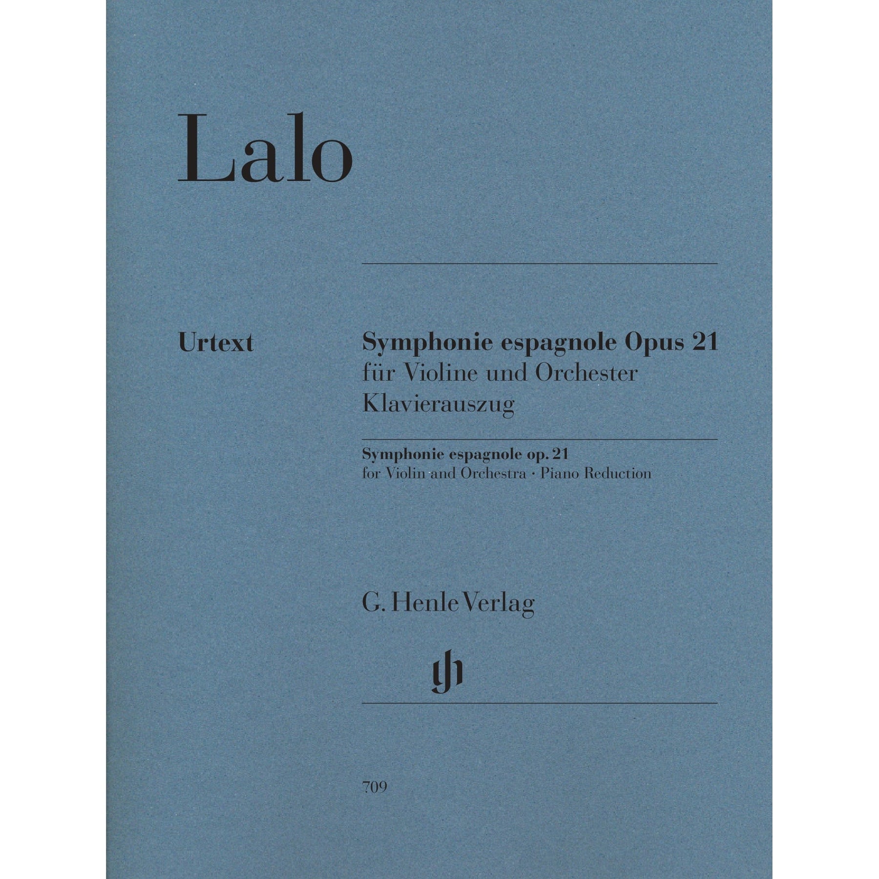 Cover of Lalo's Symphonie Espagnole, Op. 21, for violin and piano, Henle Edition