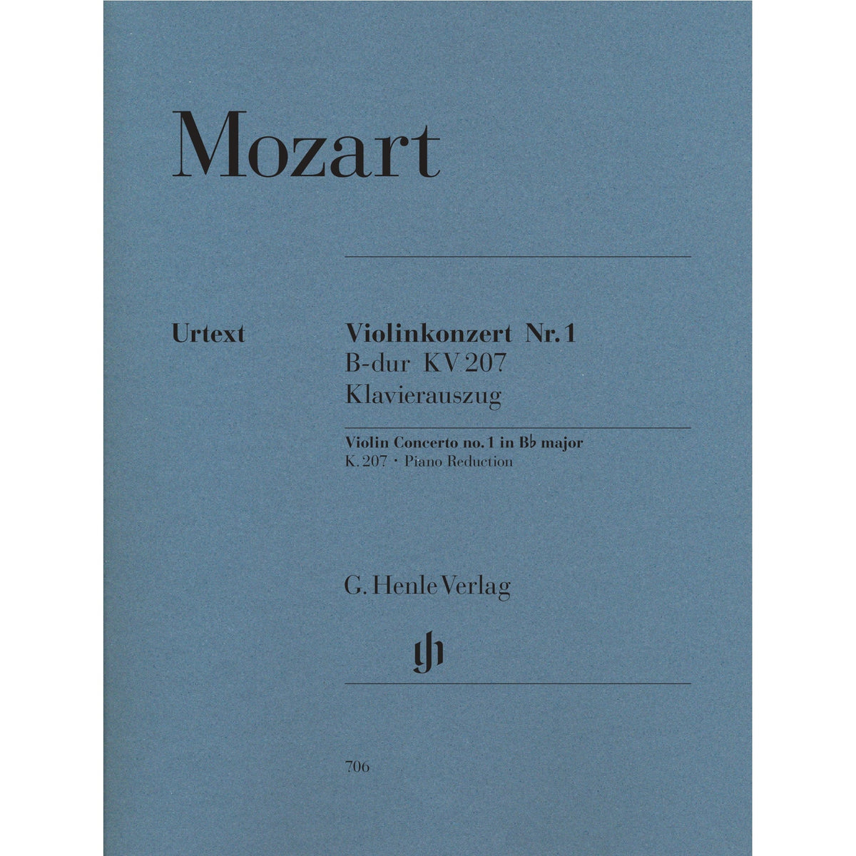 Mozart, W.A. - Violin Concerto No. 1 in B-flat Major, K. 207 - Violin and Piano - edited by Wolf-Dieter Seiffert - G. Henle Verlag