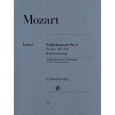 Cover of Mozart's Violin Concerto No. 2 in D Major, K. 211, for violin and piano, Henle Edition