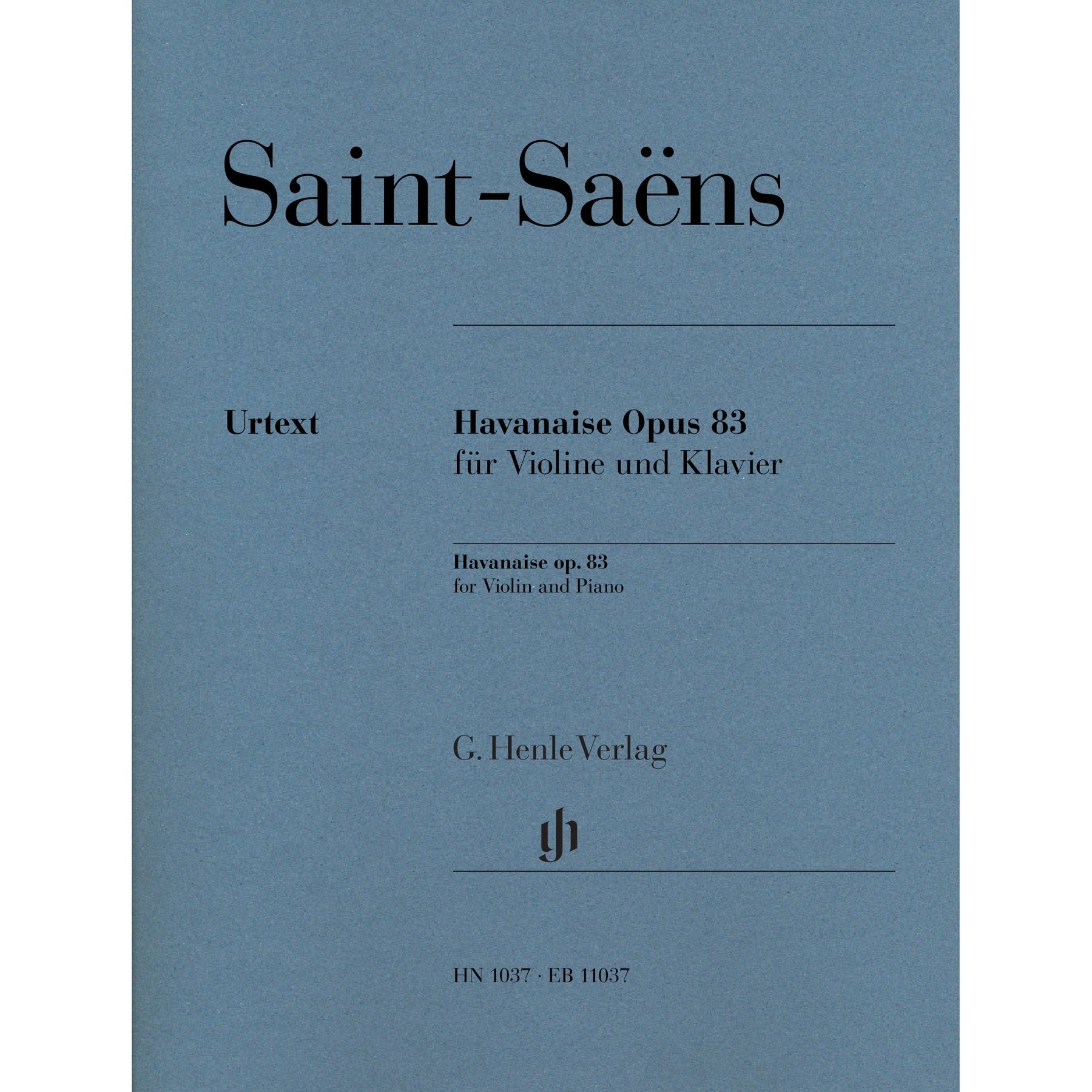 Cover of Saint-Saens Havanaise Op. 83, for violin and piano, Henle Edition