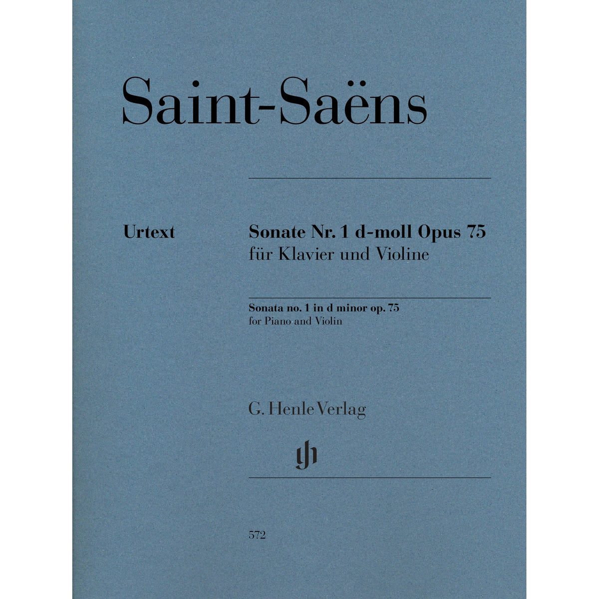 Saint-Saëns, Camille - Violin Sonata No. 1 in D Minor, Op. 75 - Violin and Piano - edited by Peter Jost - G. Henle Verlag