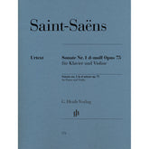 Cover of Saint-Saens's Violin Sonata No. 1 in D Minor, Op. 75, for violin and piano, Henle Edition