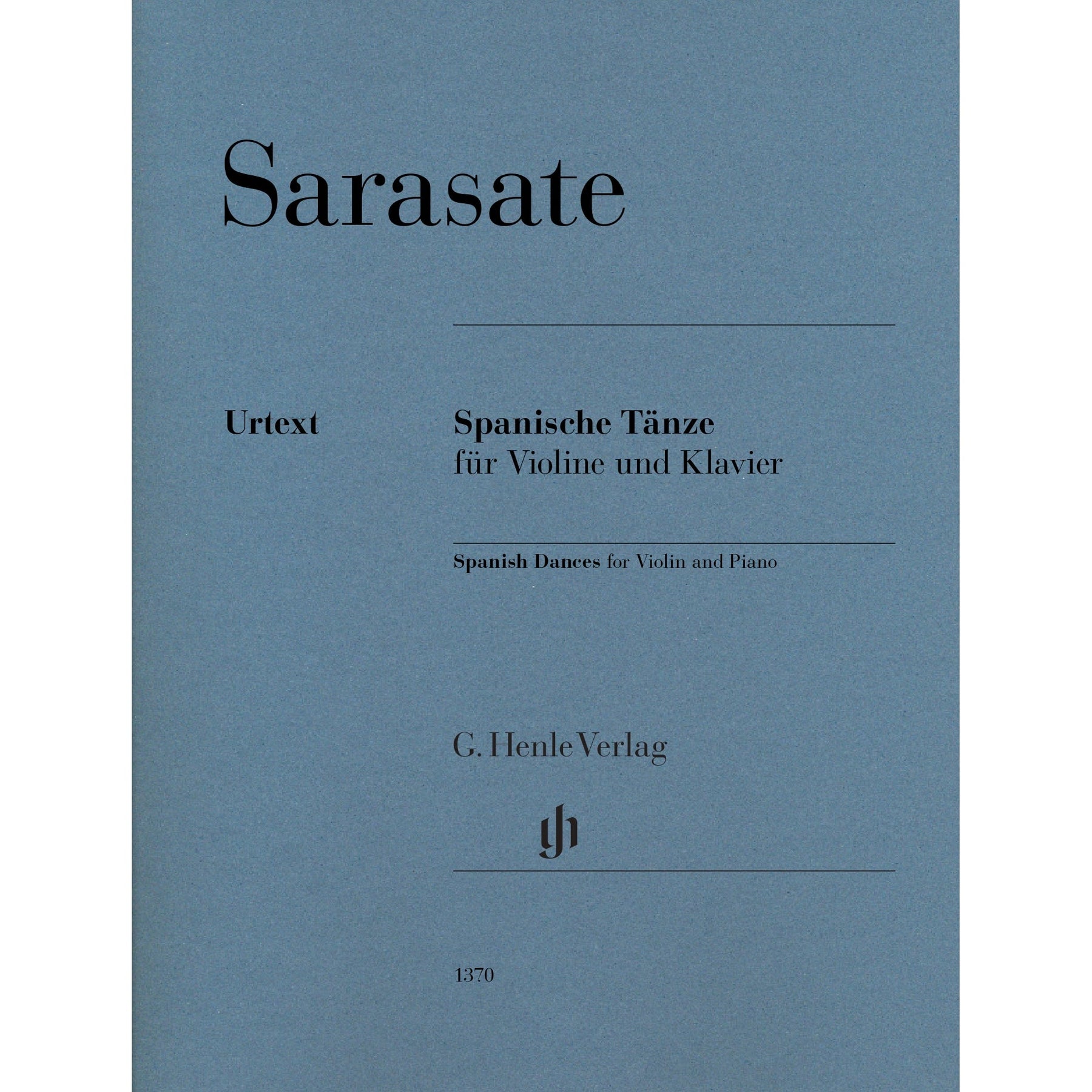 Cover of Sarasate's Spanish Dances, Op. 21-23+26, for violin and piano, Henle Edition