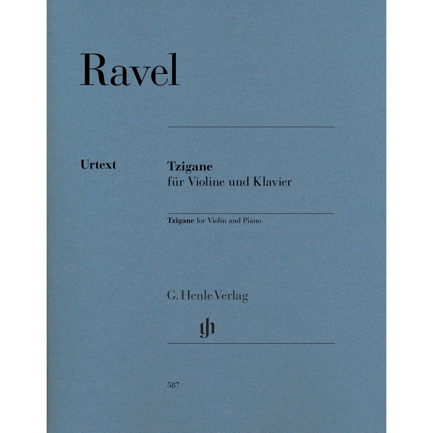 Cover of Ravel's Tzigane, Gypsy Airs, for violin and piano, Henle Edition