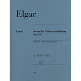 Cover of Elgar's Violin Sonata, Op. 82, for violin and piano, Henle Edition
