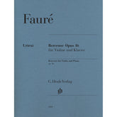 Cover of Faure's Berceuse, Op. 16, for violin and piano, Henle Edition