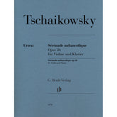 Cover of Tchaikovsky's Serenade Melancolique, Op. 26, for violin and piano, Henle Edition