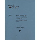 Cover of Weber's 6 Violin Sonatas, Op. 10(b), for violin and piano, Henle Edition
