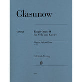 Cover of Glazunov's Elegie, Op. 44, for viola and piano, Henle Edition