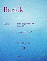 Bartok, Bela - String Quartet no. 2 op. 17 - Edited by Somfai - G. Henle Verlag