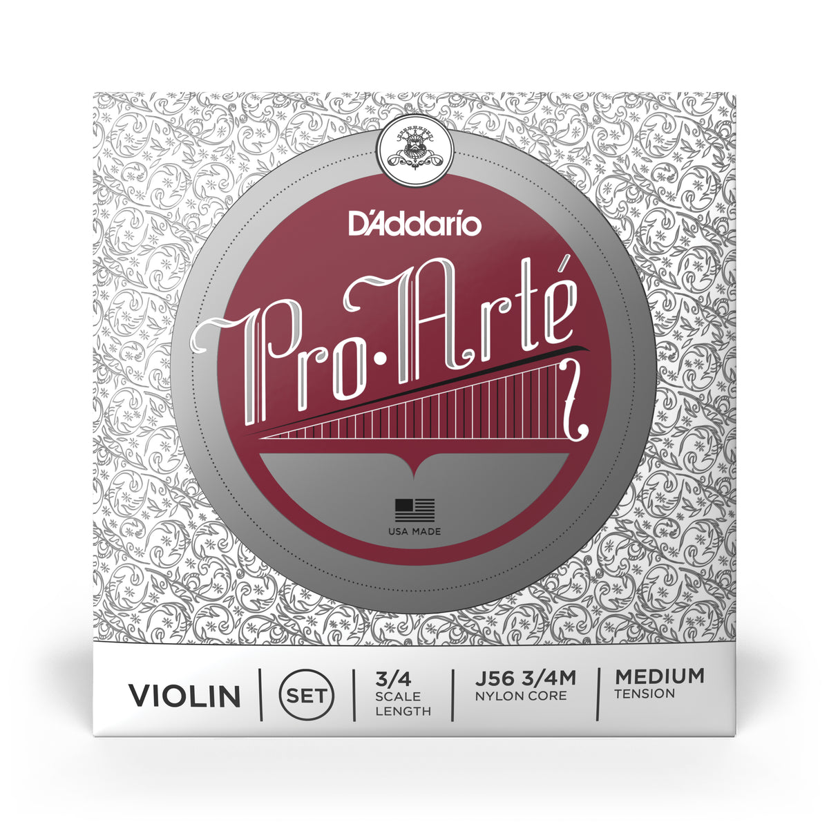 D'Addario Pro-Arte Violin String Set, 3/4 Scale, Medium Tension