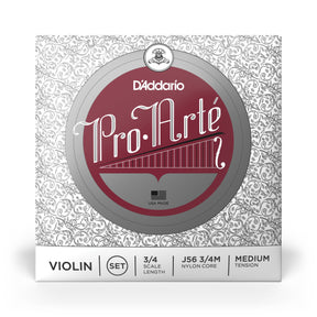 D'Addario Pro-Arte Violin String Set, 3/4 Scale, Medium Tension