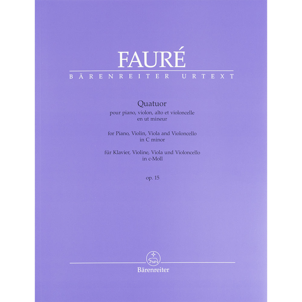 Fauré, Gabriel - Quartet for Piano, Violin, Viola and Violoncello in C Minor, Op 15 - Bärenreiter