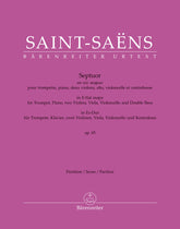 Saint-Saëns, Camille - Septuor for Trumpet, Piano, Two Violins, Viola, Cello and Double Bass in E-flat Major, Op. 65 - Score - edited by Ratner - Barenreiter Urtext