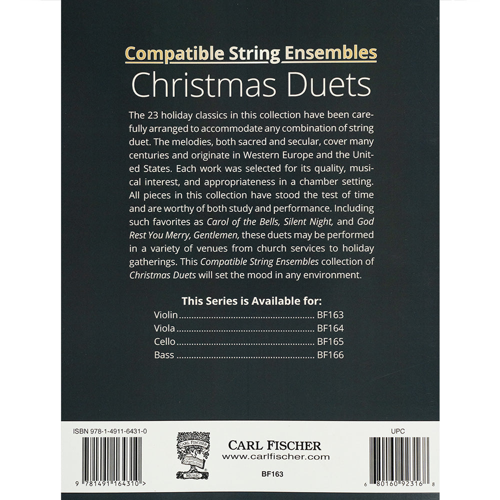Todd Parrish - Compatible String Ensembles: Christmas Duets 23 Easy- to Medium-Level Holiday Arrangements for Any Combination of String Instruments Violin