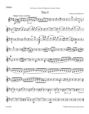 Beethoven, Ludwig - Piano Trios, Op. 70 - Piano, Violin, and Violoncello - edited by Del Mar - Barenreiter Urtext
