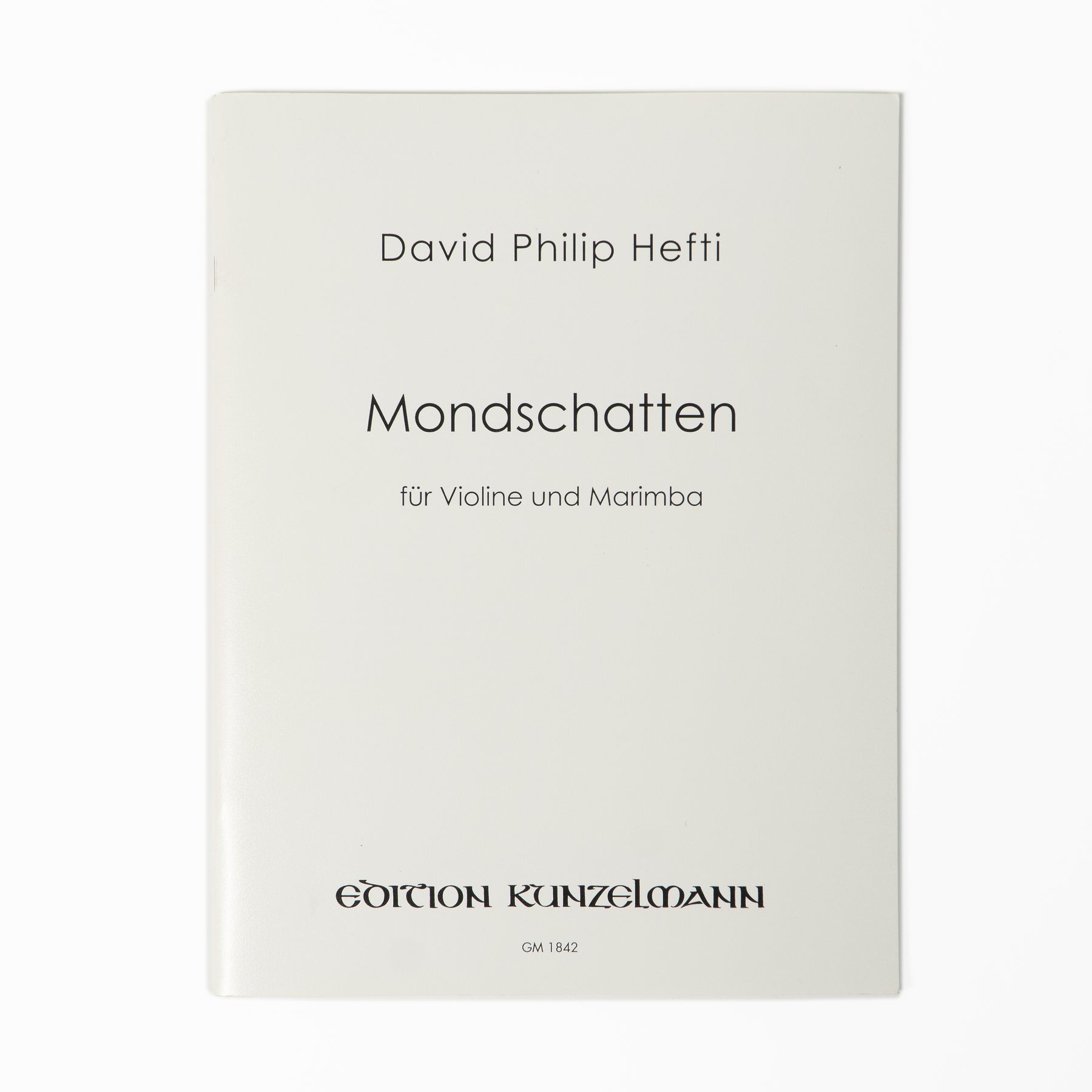 Hefti, David Philip - Mondschatten (Moonshadow) - Violin and Marimba - Edition Peters