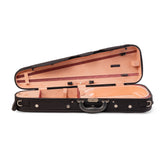American Case Company Continental Signature Dart Violin Case, Champagne Interior, Open Case