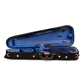 American Case Company Continental Signature Dart Violin Case, Sapphire Interior, Open Case