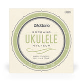 D'Addario Soprano Ukulele Nyltech string set packaging on a beige background