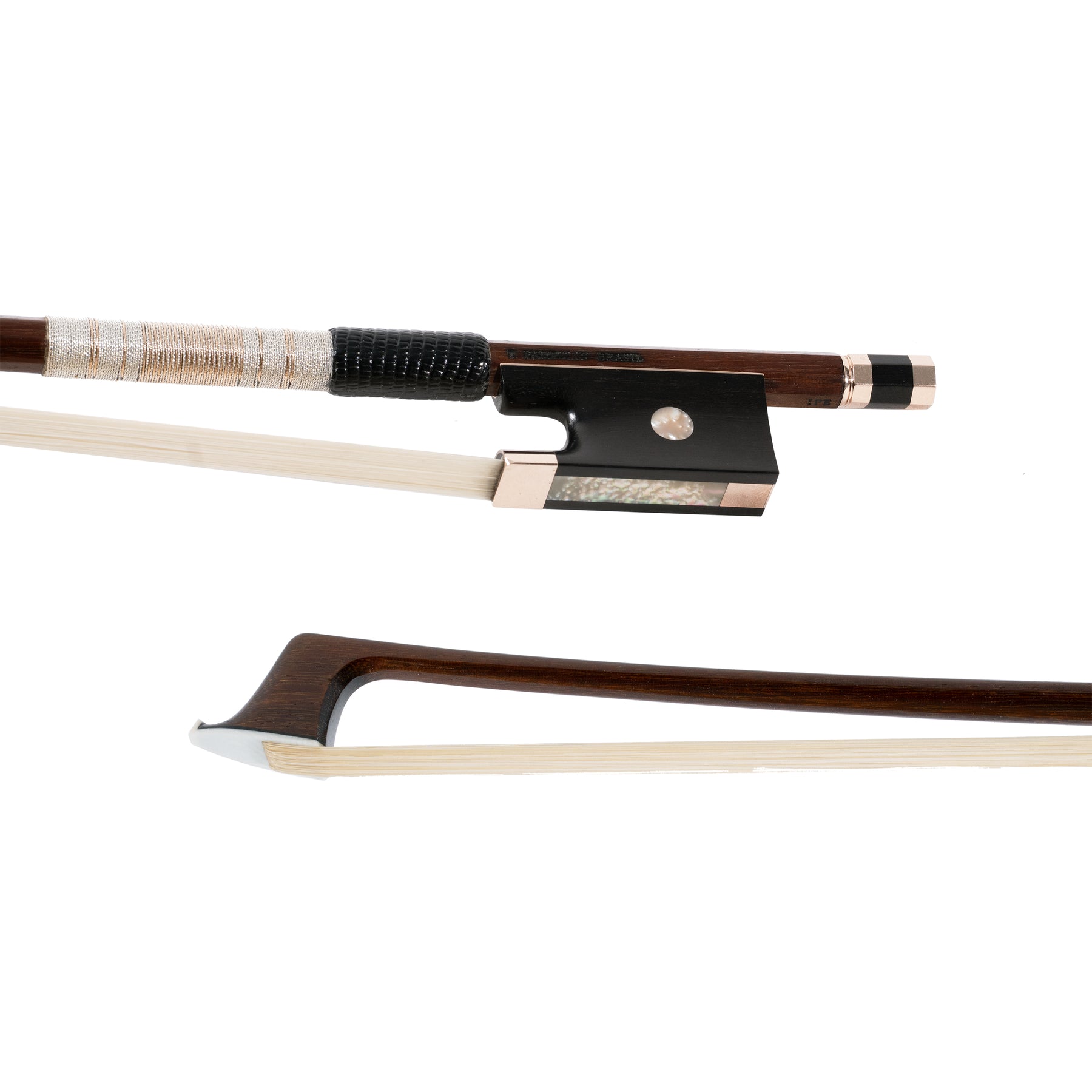 Tiago Pampolin "Peccatte" Ipe Violin Bow, Ebony/Gold
