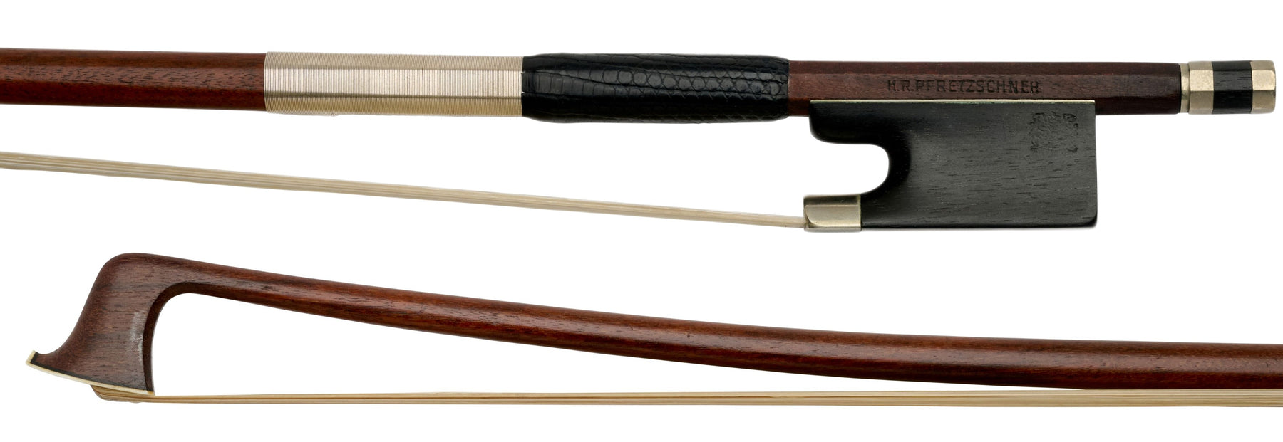 H.R. Pfretzschner Violin Bow, Markneukirchen, Ebony/Silver