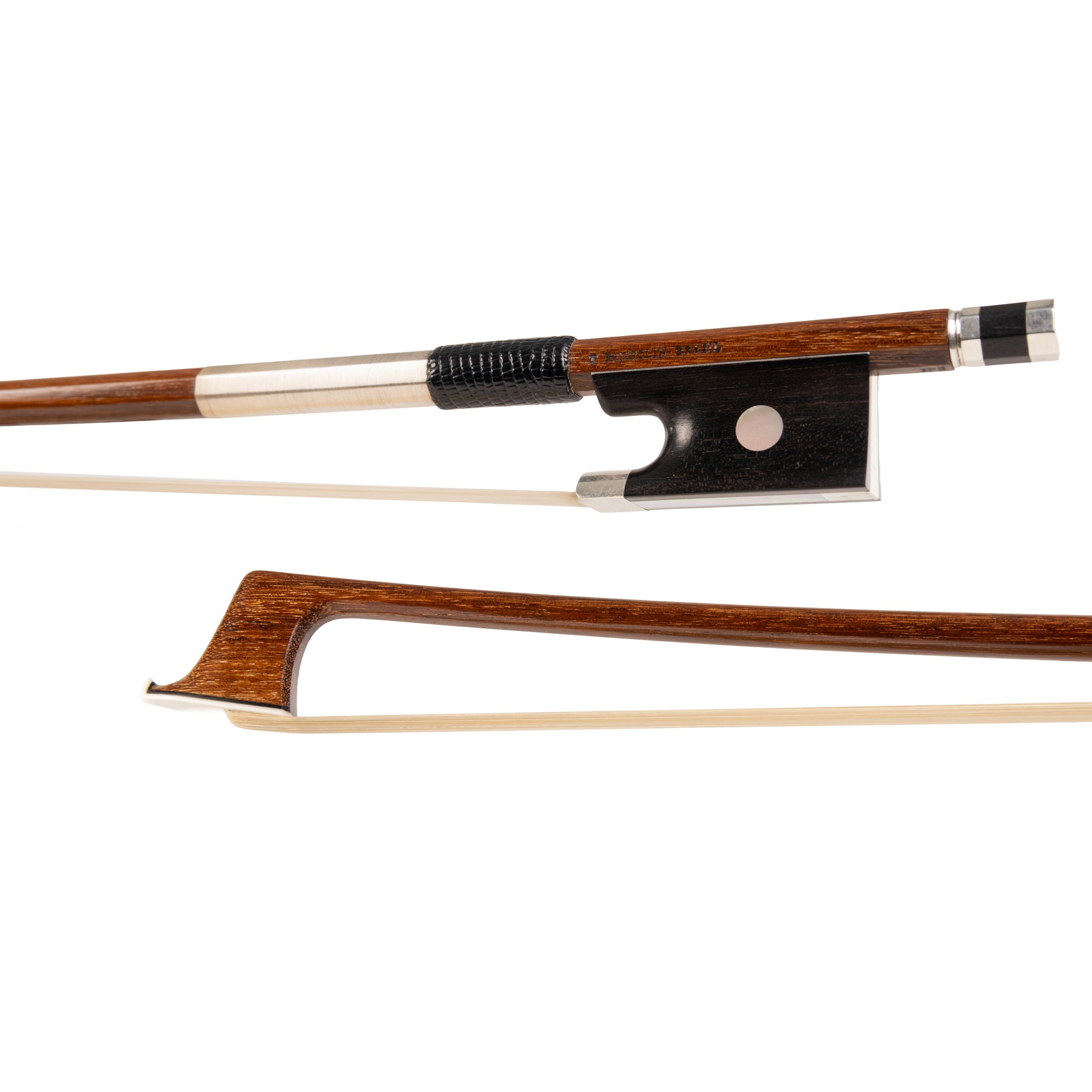 Tiago Pampolin "Peccatte" Ipe Viola Bow, Ebony/Silver