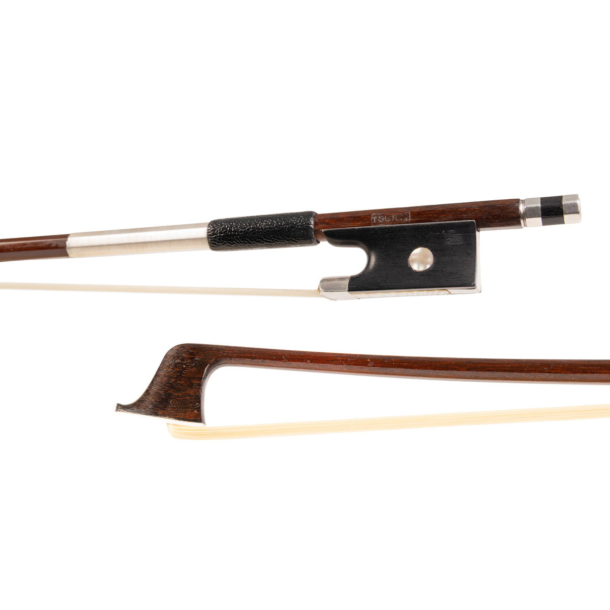 German Violin Bow, Early 20th Century, Ebony/Silver