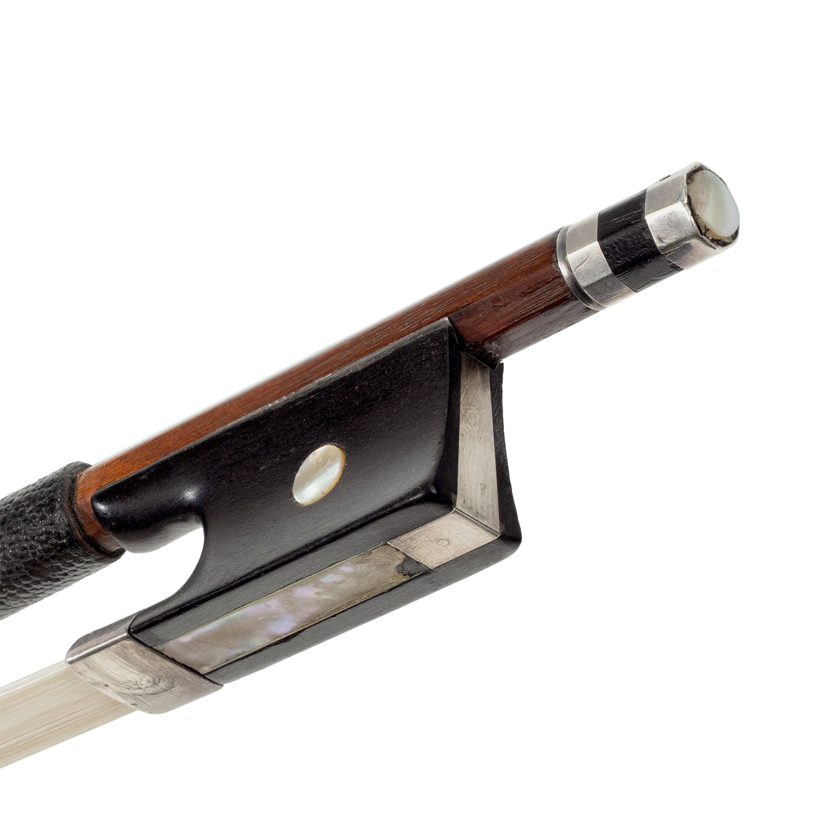 Gand & Bernardel Violin Bow, Ebony/Silver (Head Graft)