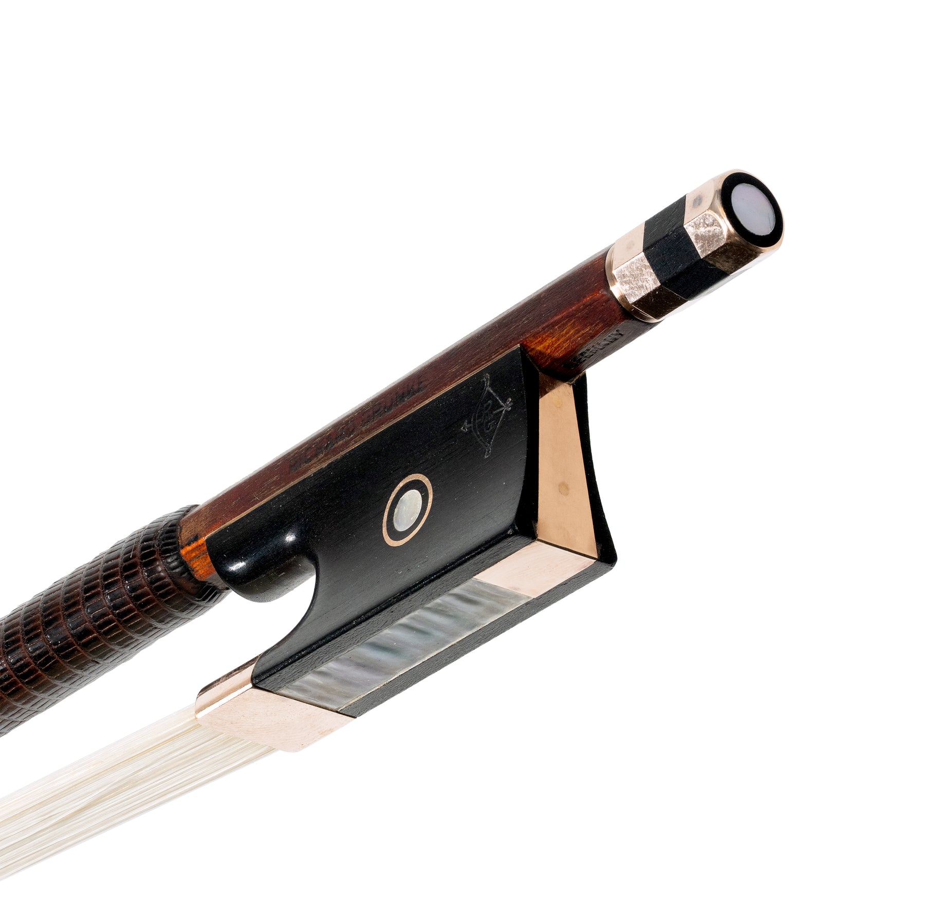 Richard Grünke Violin Bow, Bubenreuth, Ebony/Gold