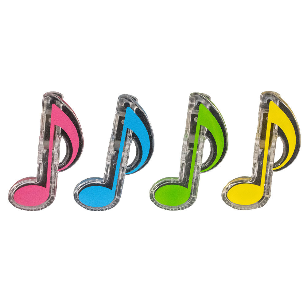 Eighth Note Plastic Clip 4-Pack