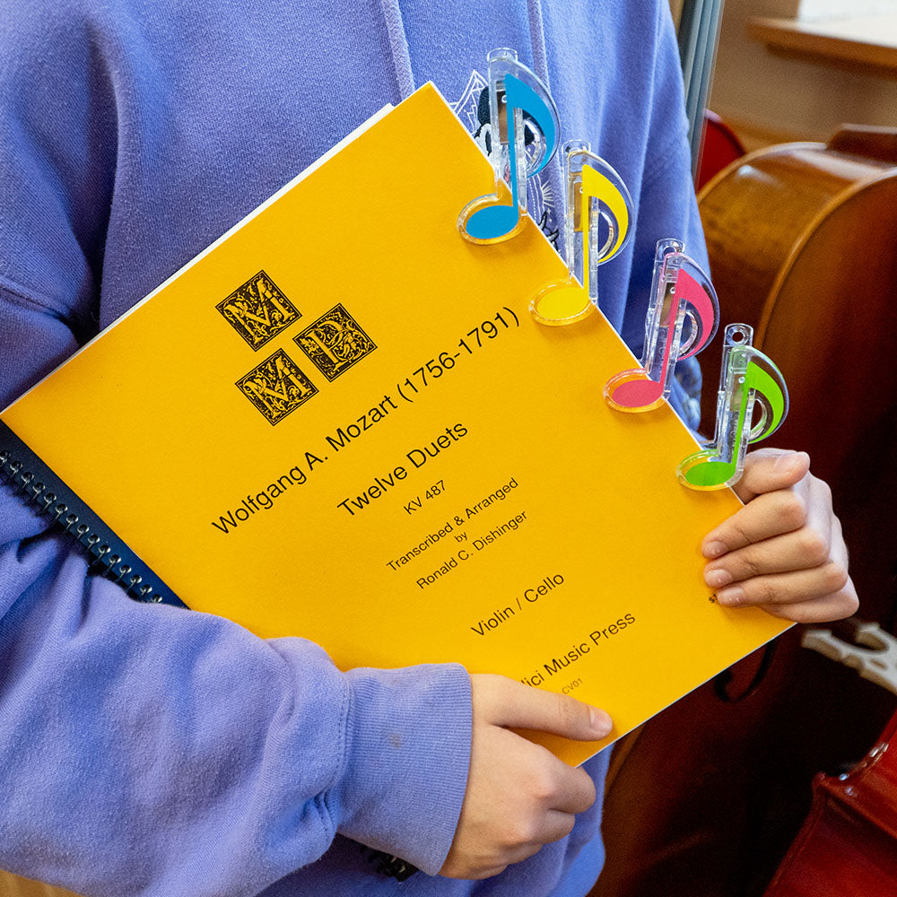 Eighth Note Plastic Clip 4-Pack