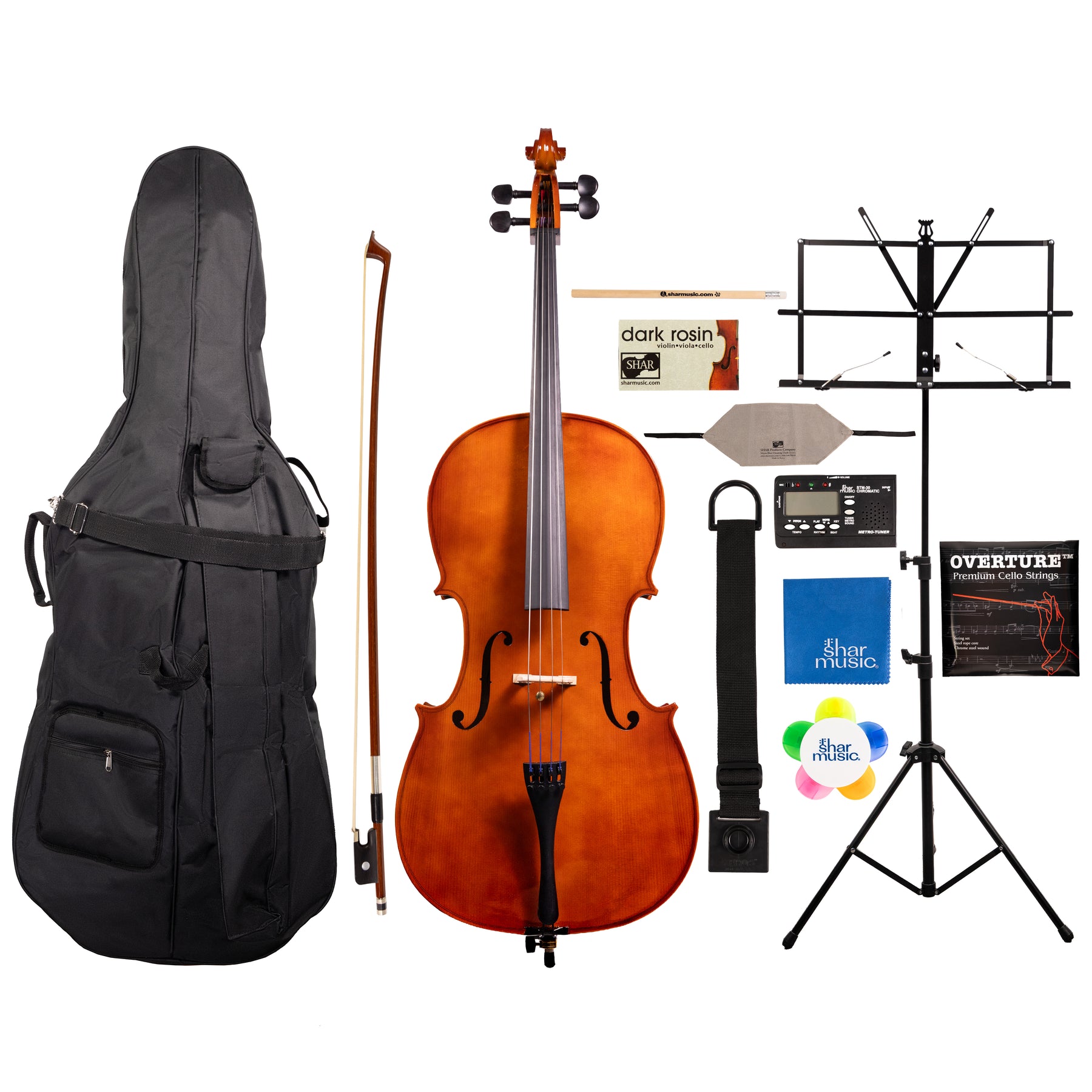 Franz Hoffmann® Amadeus Carved Cello Deluxe Outfit