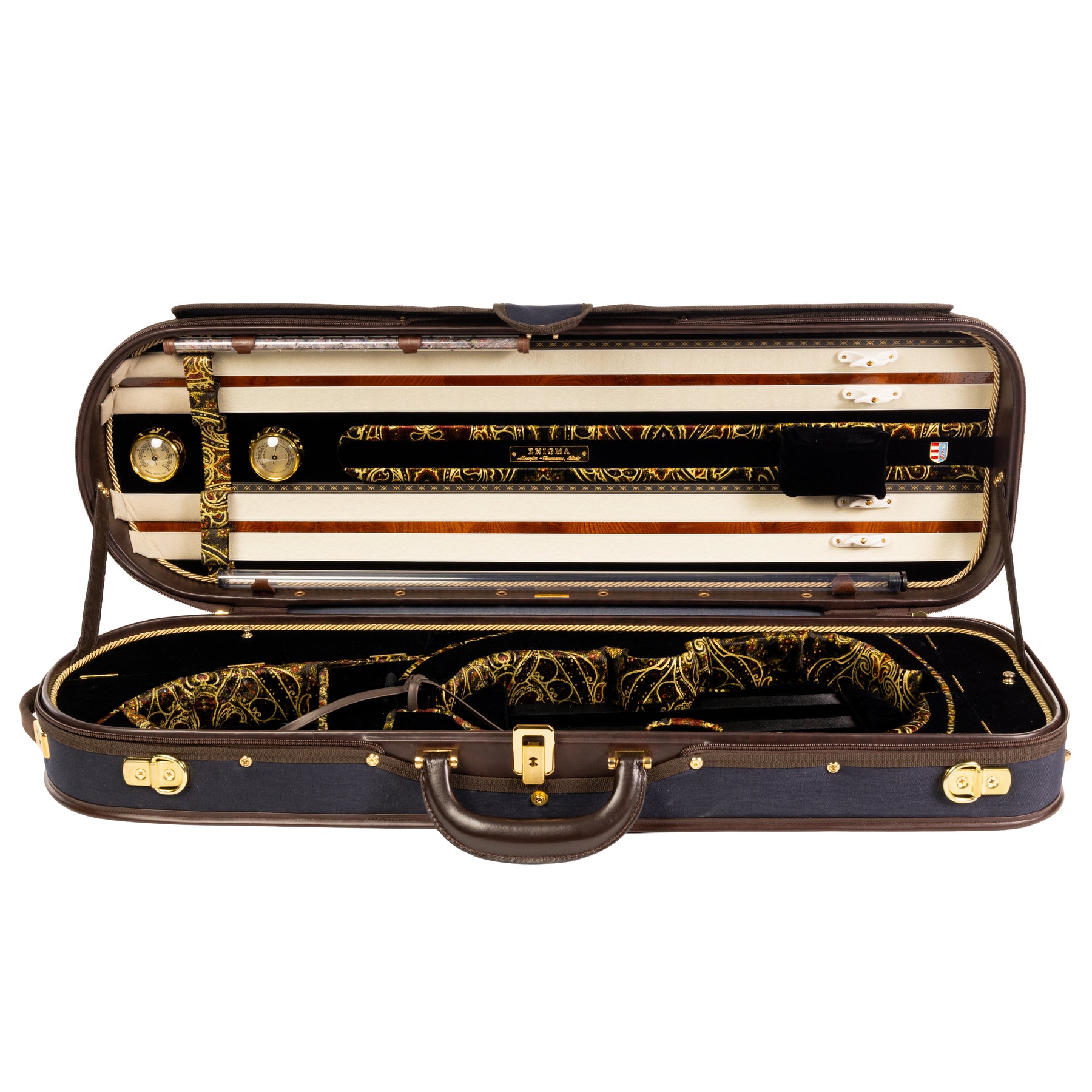 Musafia Enigma Violin Case Black Interior, Open Full Case