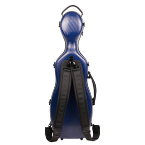 Super Light Compact lightweight Violin Case in Blue Weave Back with Straps